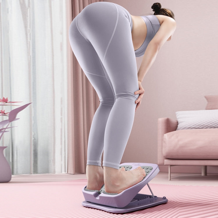 Foldable Tension Plate 9-Speed Adjustable Fitness Tilt Pedal, Specification: Pink+Pull Rope