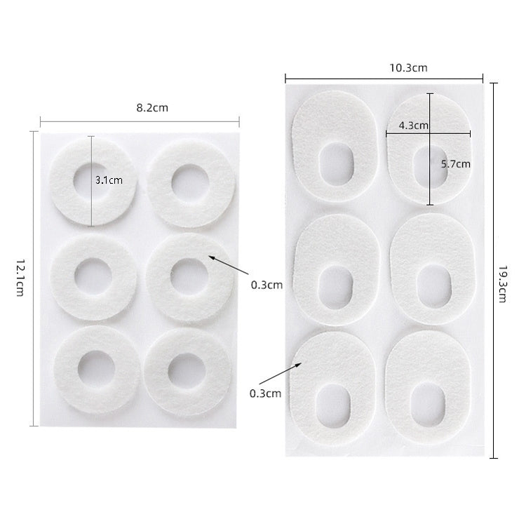 4 Sets Felt Chicken Eye Stick Foot Pain and Anti-wear Patch