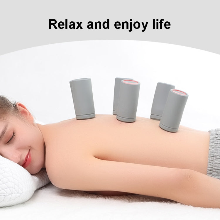 USB Rechargeable Negative Pressure Moxibustion Jar Massage Jar(Gray)