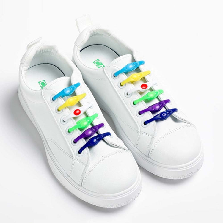 120 PCS LRXD Free Binding Silicone Elastic Shoelaces, Random Color Delivery