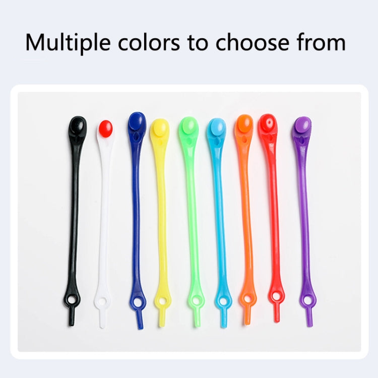 120 PCS LRXD Free Binding Silicone Elastic Shoelaces, Random Color Delivery