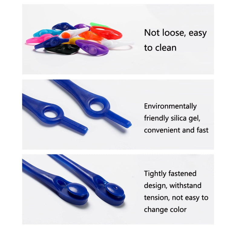120 PCS LRXD Free Binding Silicone Elastic Shoelaces, Random Color Delivery