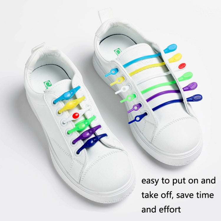 120 PCS LRXD Free Binding Silicone Elastic Shoelaces, Random Color Delivery