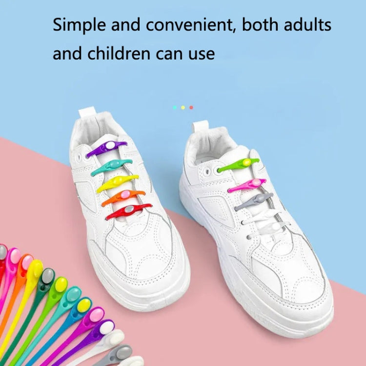 120 PCS LRXD Free Binding Silicone Elastic Shoelaces, Random Color Delivery