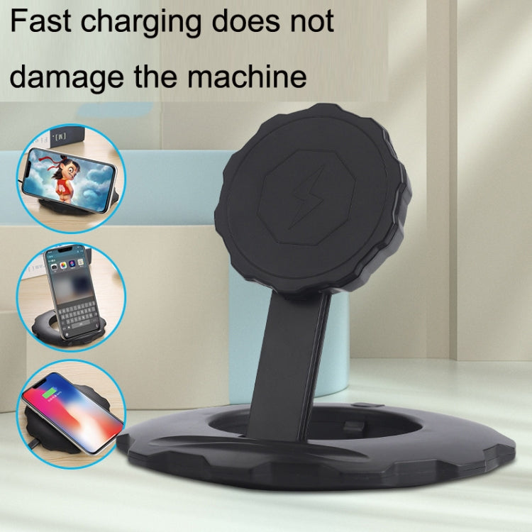 XC93 Folding Portable Wireless Charger Phone Stand, Spec: Slow-White