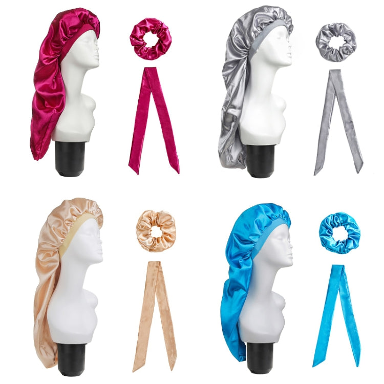 3 PCS/Set Hair Care Long Cap + Turban + Hair Ring