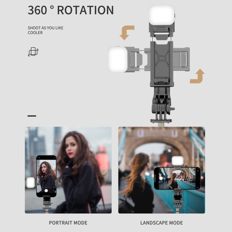 Mini Selfie Stick Integrated Multifunctional Bluetooth Selfie, Specification: Q11S 76cm With Fill Light