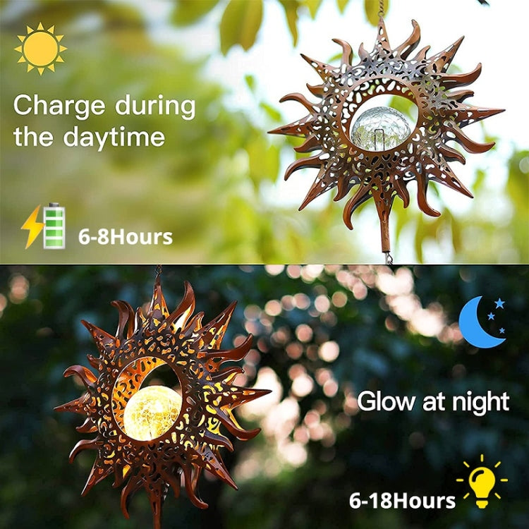 Solar Suspending Iron Wind Chime Lamp