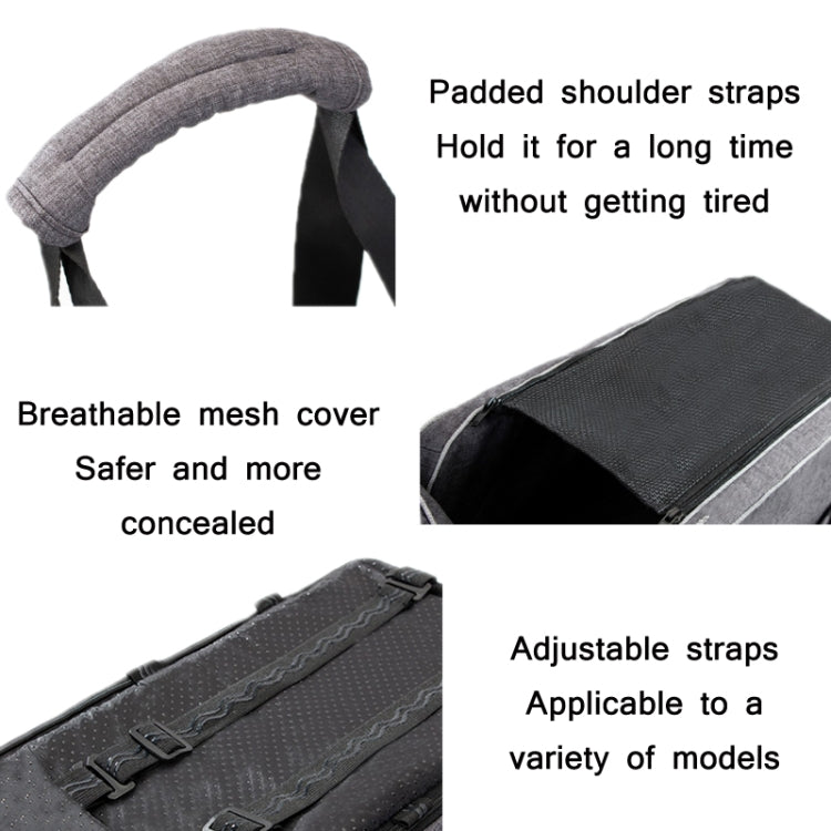 Car Central Control Seat Pet Portable Bed Pad, Colour: Oval + Beige(42x20x22cm)