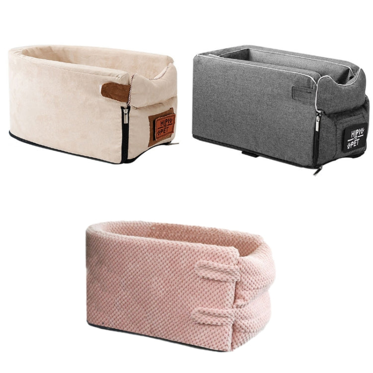 Car Central Control Seat Pet Portable Bed Pad, Colour: Rubber + Pink(42x20x22cm)