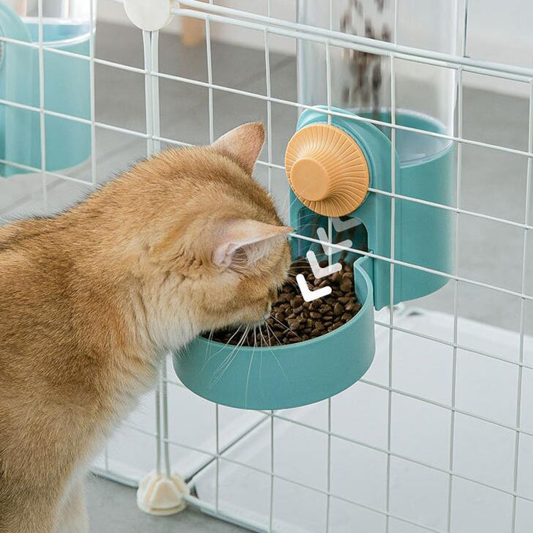 Cat Automatic Hanging Cage Feeder, Style: Drinking Fountain (Flower Green)