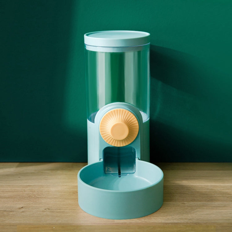 Cat Automatic Hanging Cage Feeder, Style: Feeder (Flower Green)