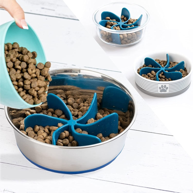 Silicone Spiral Slow Speed Anti-Choking Pet Feeder(Blue)