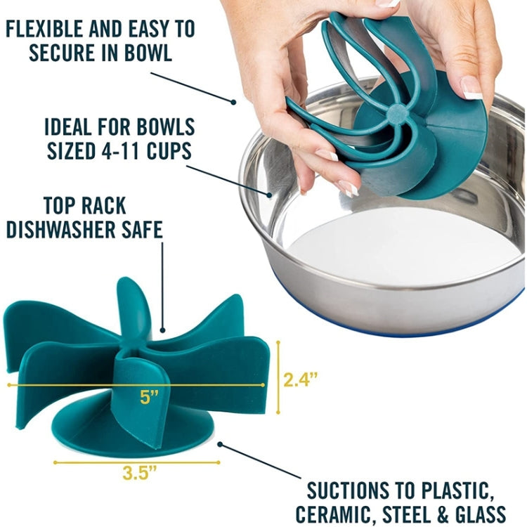 Silicone Spiral Slow Speed Anti-Choking Pet Feeder(Blue)