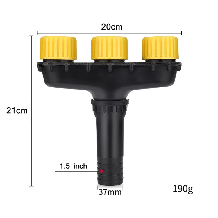 DKSSQ Gardening Watering Sprinkler Nozzle, Specification: 3 Head With 1.5 inch Interface
