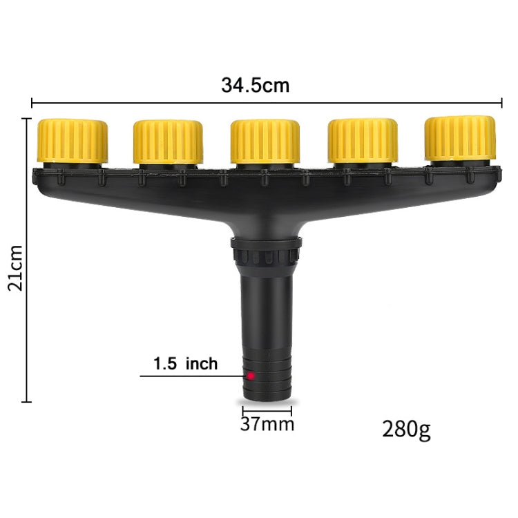 DKSSQ Gardening Watering Sprinkler Nozzle, Specification: 5 Head with 1.5 inch Interface