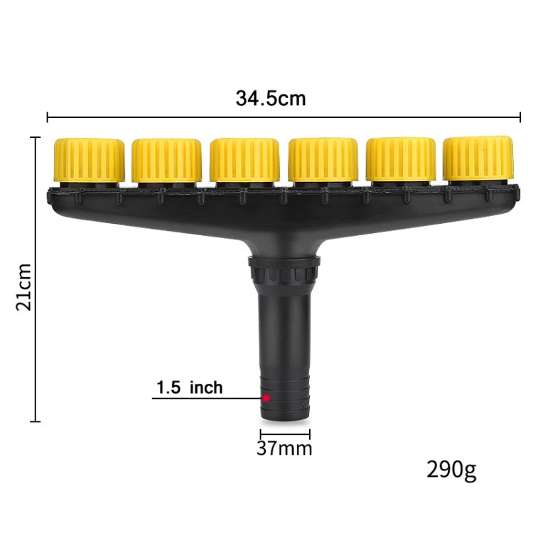 DKSSQ Gardening Watering Sprinkler Nozzle, Specification: 6 Head With 1.5 inch Interface