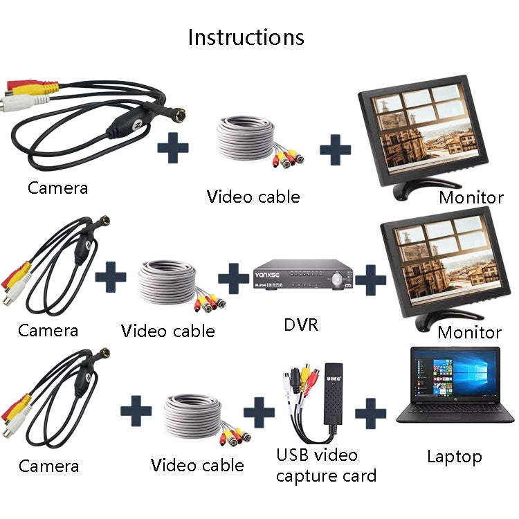 T10 800-Line HD Wide Night Vision Monitor Camera