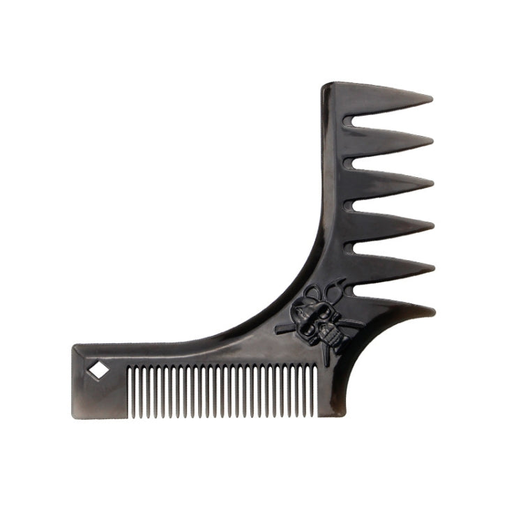 3 PCS Beard Template Right-Angle Comb Men Retro Back Hair Comb