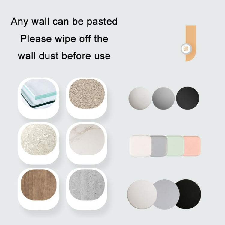 20 PCS Silent Anti-Collision Silicone Pad For Door Handle, Size: 5cm Round Black