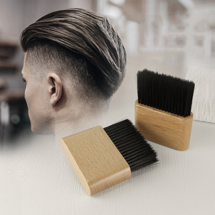2 PCS Flat Shredded Hair Brush Haircut And Neck Cleaning Brush(Wood Color)