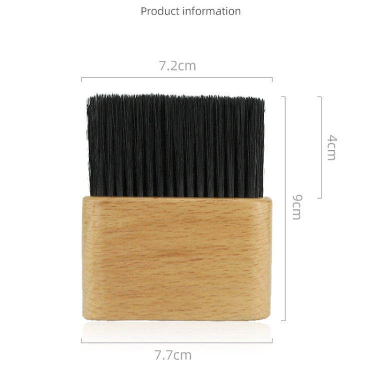 2 PCS Flat Shredded Hair Brush Haircut And Neck Cleaning Brush(Wood Color)