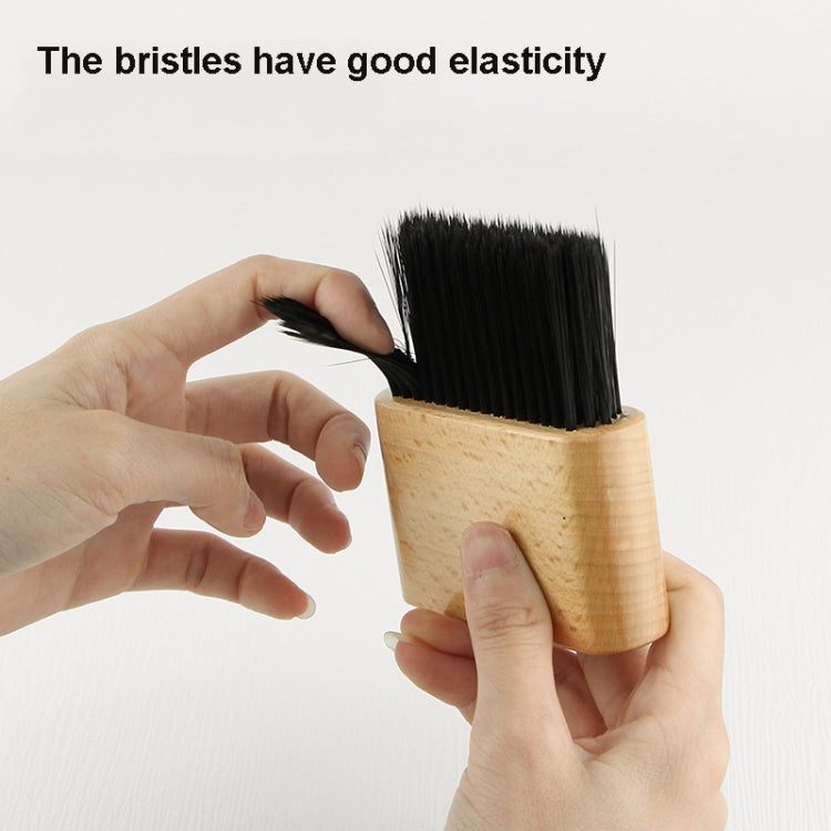 2 PCS Flat Shredded Hair Brush Haircut And Neck Cleaning Brush(Wood Color)
