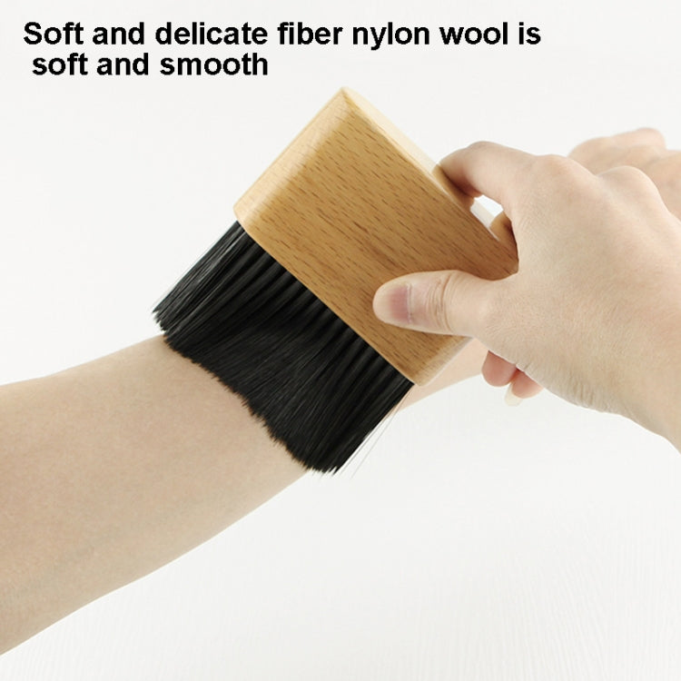 2 PCS Flat Shredded Hair Brush Haircut And Neck Cleaning Brush(Wood Color)
