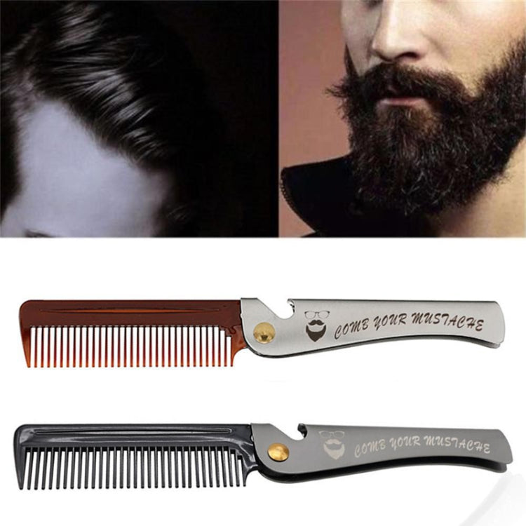 Folding Oil Head Comb Beard Styling Comb