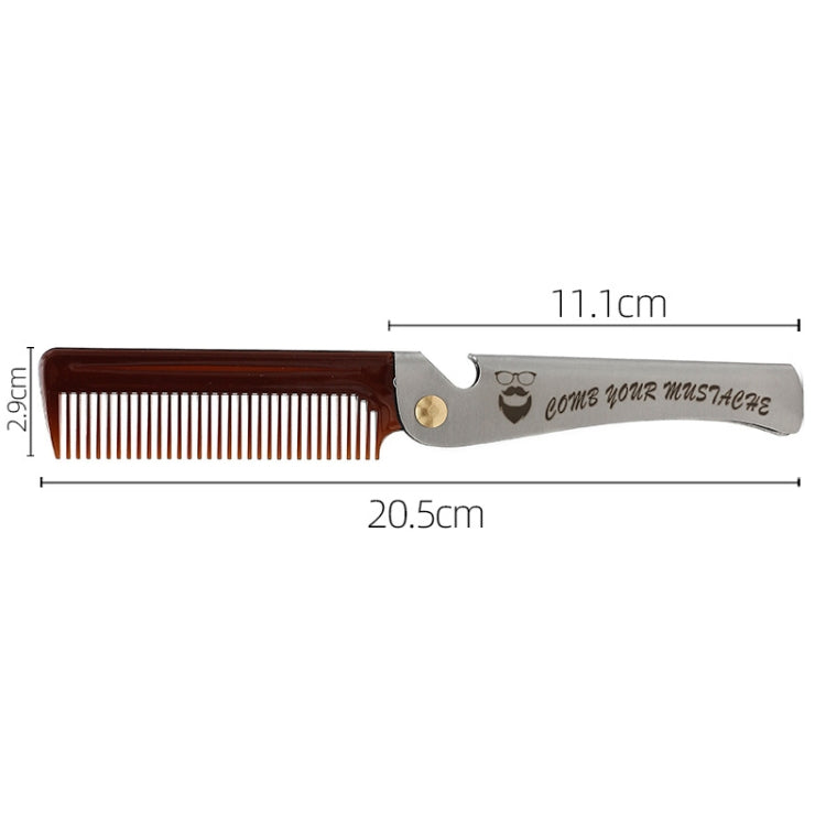 Folding Oil Head Comb Beard Styling Comb