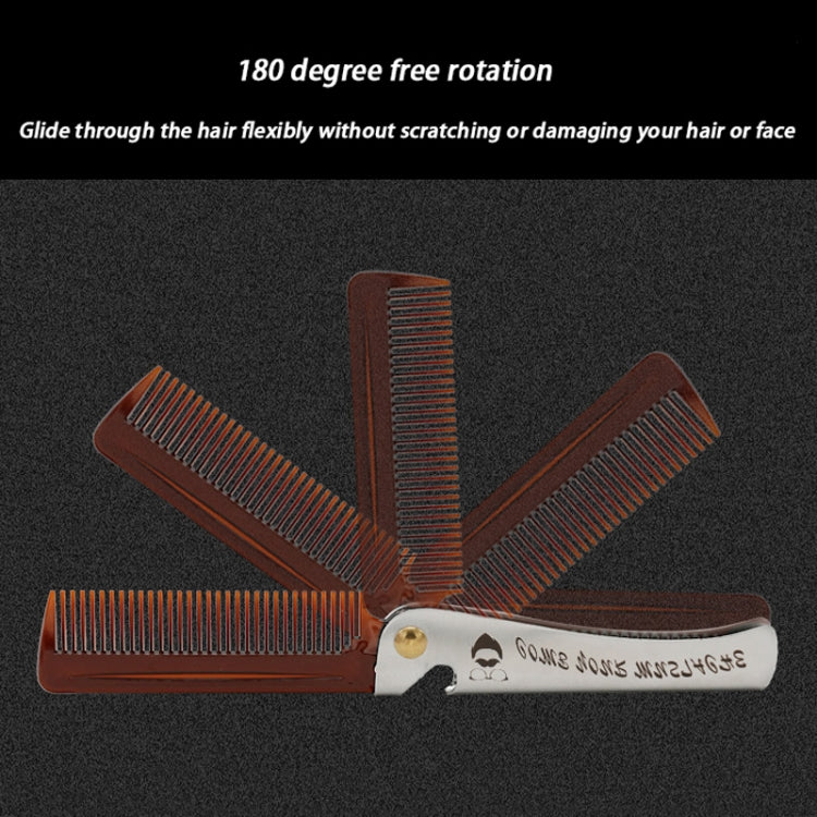 Folding Oil Head Comb Beard Styling Comb