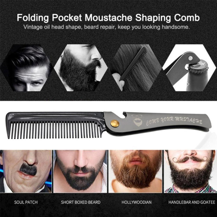 Folding Oil Head Comb Beard Styling Comb