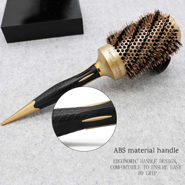 53mm Twill Boar Bristles Curling Comb Ceramic Roller Comb