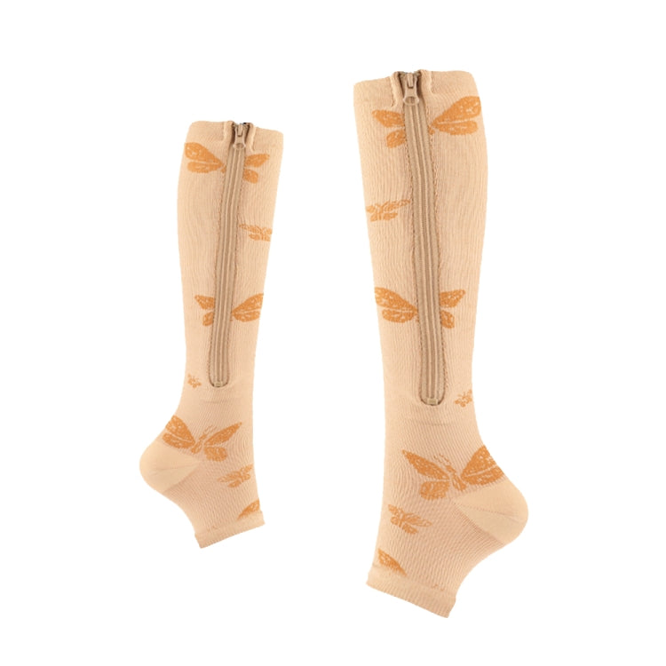 Sports Pressure Socks Compressed Brake Zipper Socks, Size: L/XL