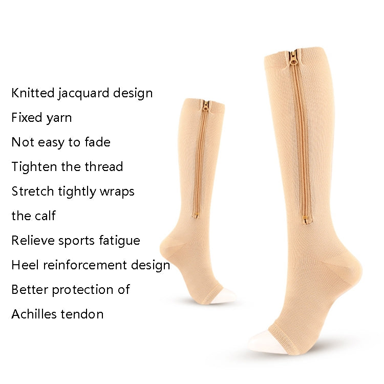 Sports Pressure Socks Compressed Brake Zipper Socks, Size: L/XL