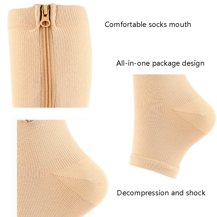 Sports Pressure Socks Compressed Brake Zipper Socks, Size: L/XL