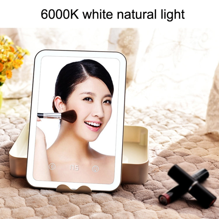 FD001 LED Dimming Makeup Mirror With Storage Makeup Box