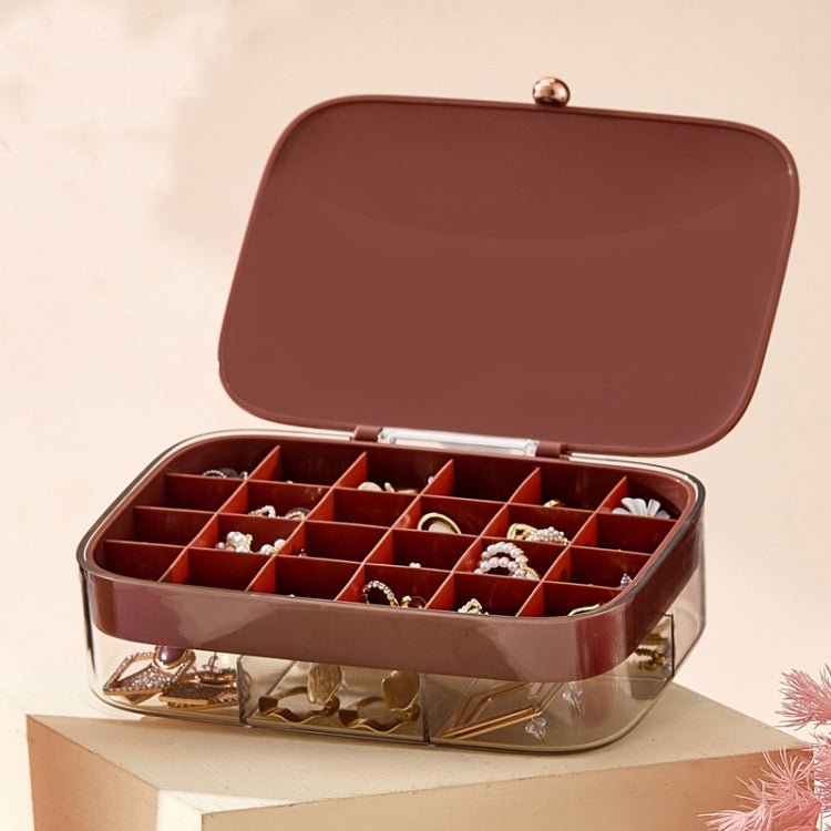 LSHZ13 30 Grids Double-Layer Jewelry Storage Box