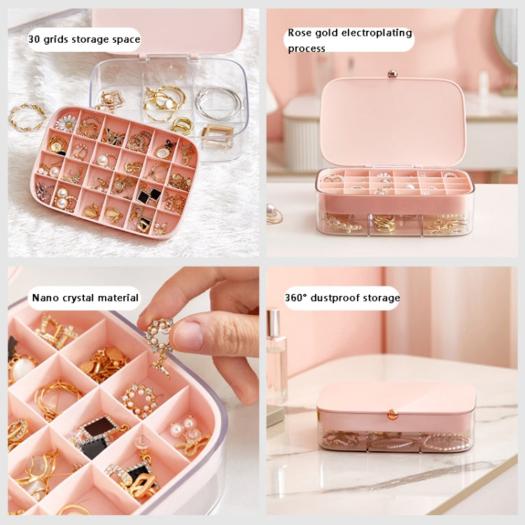 LSHZ13 30 Grids Double-Layer Jewelry Storage Box