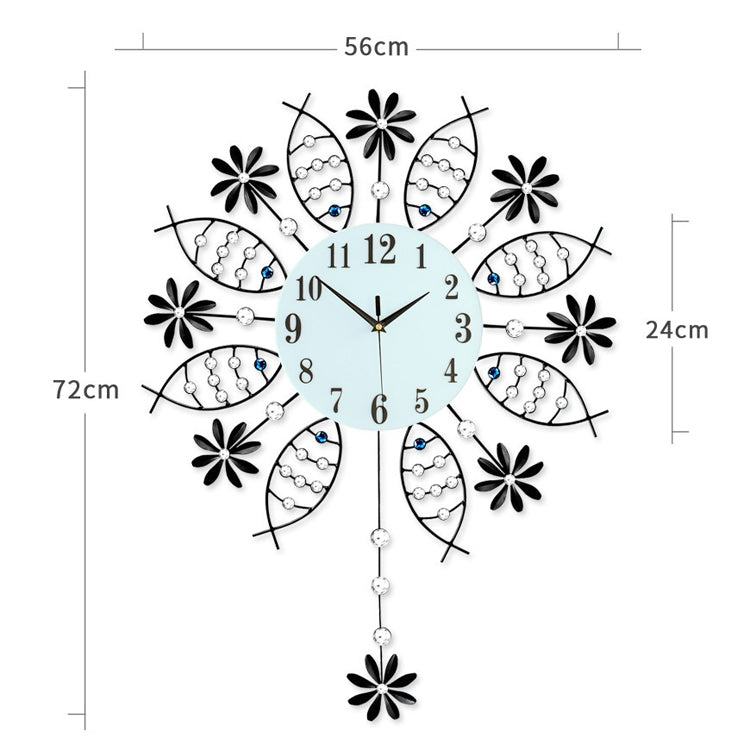 Living Room Minimalist Swing Clock Bedroom Mute Decorative Watch(Small)