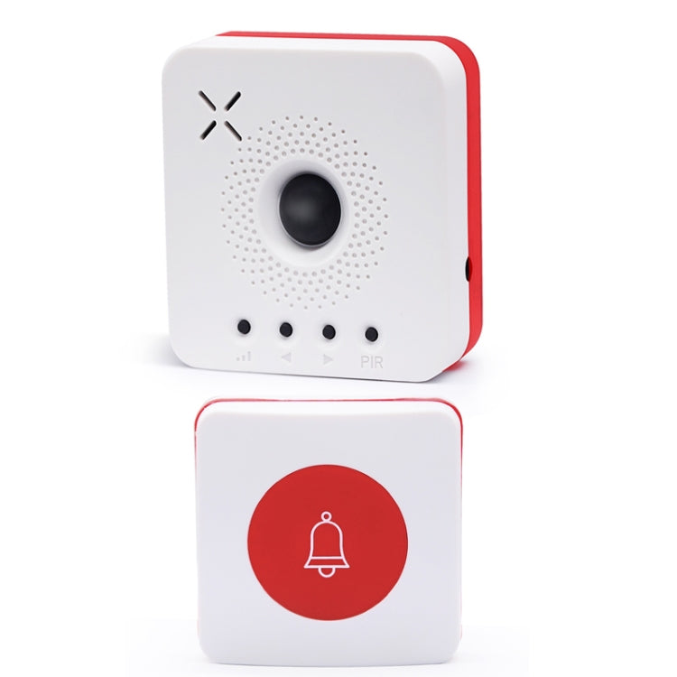 Wireless Human Body Sensing Doorbell Help Call Alarm + Wireless Button Kit