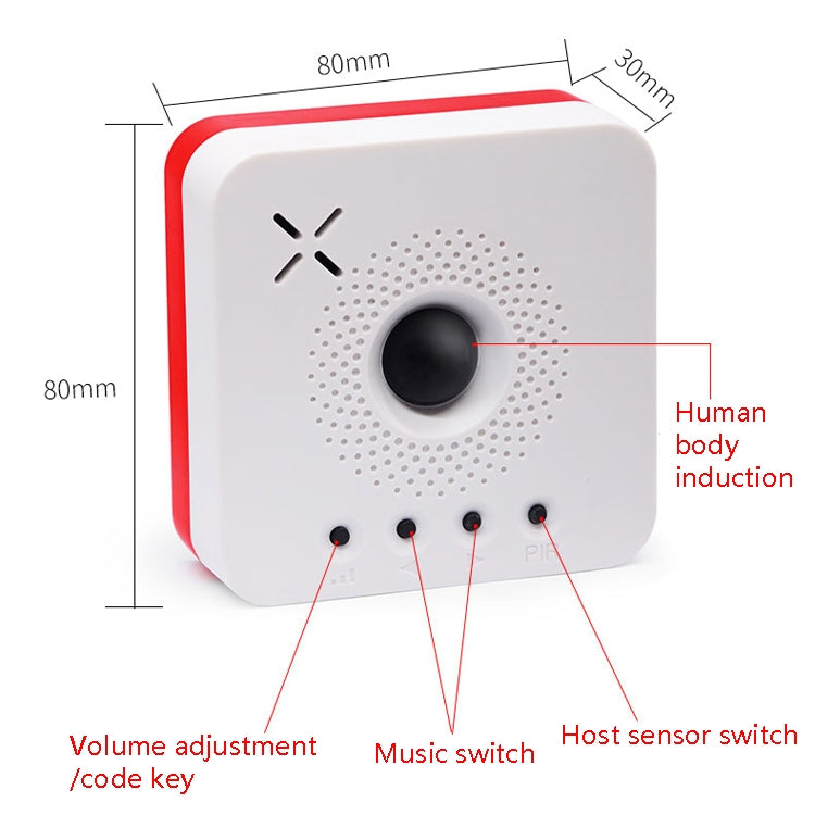 Wireless Human Body Sensing Doorbell Help Call Alarm, Without Keys