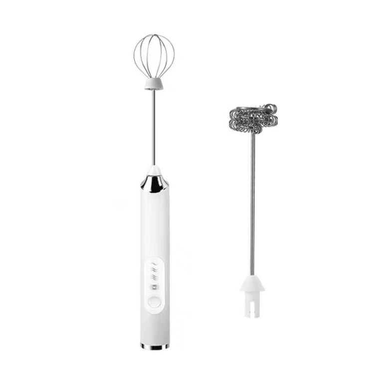 Electric Handheld Mini Coffee Milk Frother, Color: J-3 White