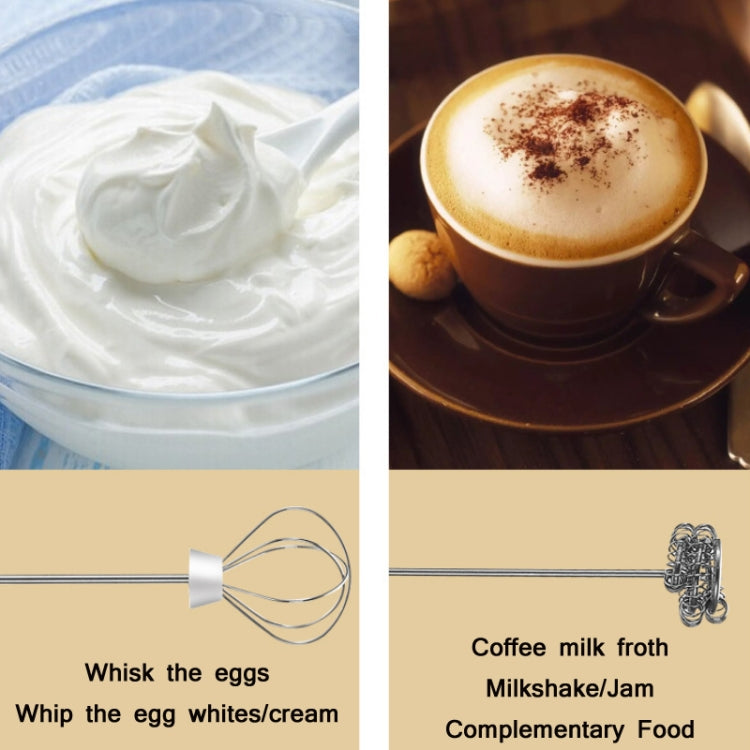 Electric Handheld Mini Coffee Milk Frother, Color: J-3 White