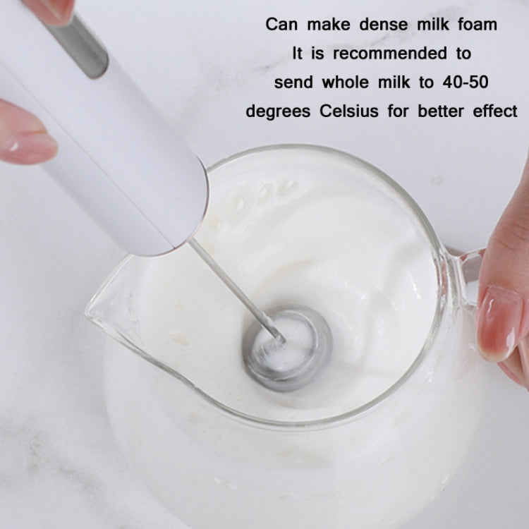 Electric Handheld Mini Coffee Milk Frother, Color: J-3 White