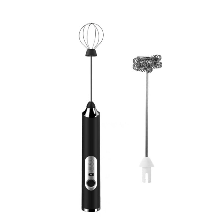 Electric Handheld Mini Coffee Milk Frother, Color: J-3 Black