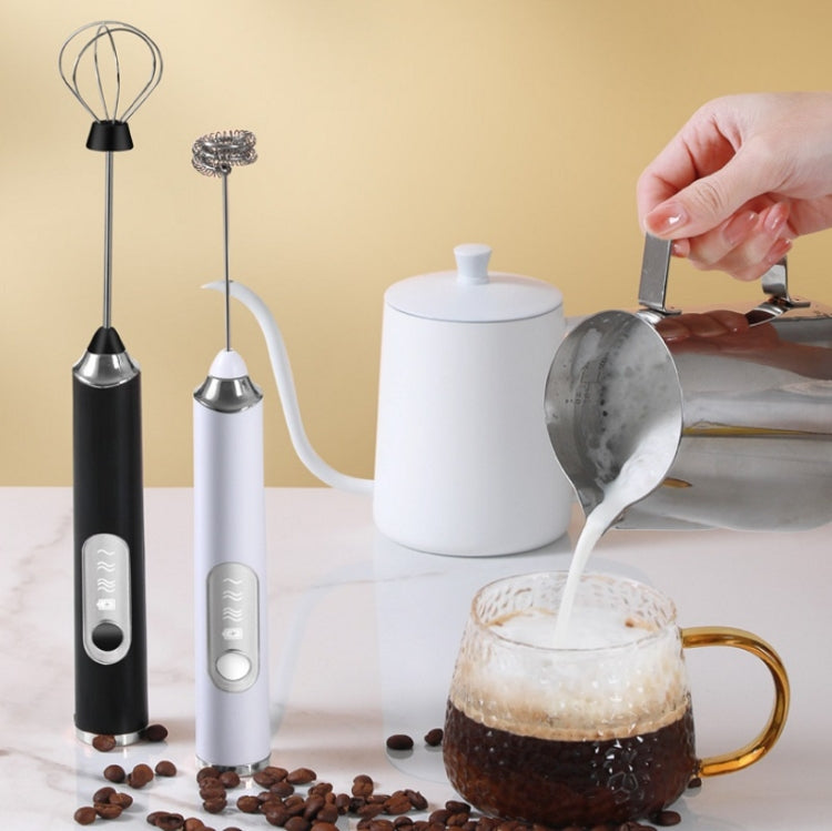 Electric Handheld Mini Coffee Milk Frother, Color: J-3 Black