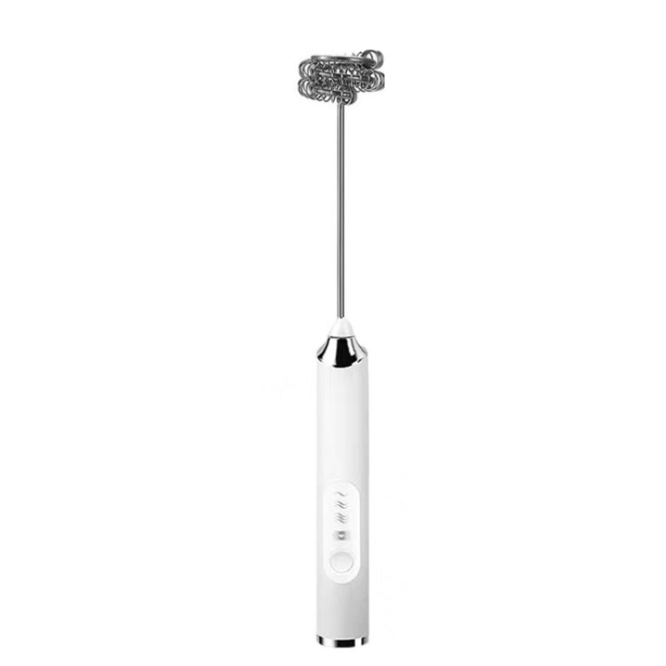 Electric Handheld Mini Coffee Milk Frother, Color: J-2 Milk Foam Head White