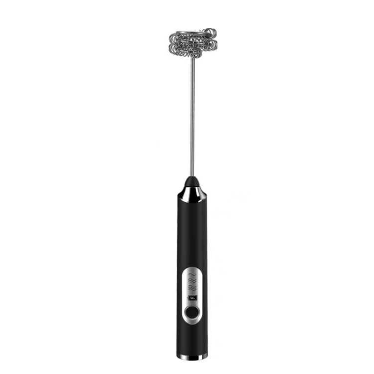 Electric Handheld Mini Coffee Milk Frother, Color: J-2 Milk Foam Head Black