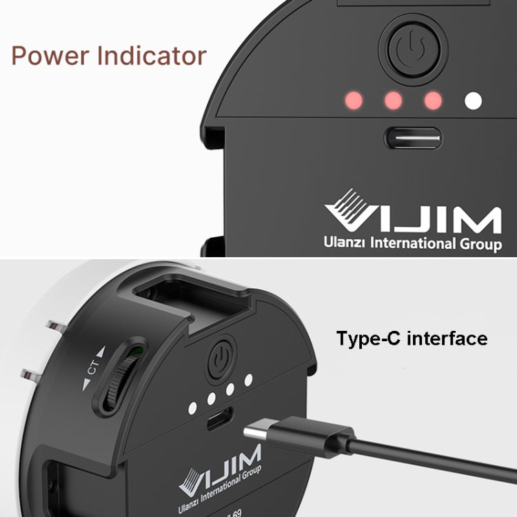 Ulanzi VIJIM CL01 69 LEDs 2500-6500K Live Broadcast Meeting Video Clip Fill Light